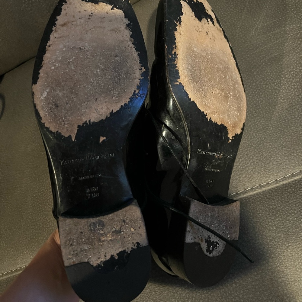 Ermenegildo Zegna Patent Leather Dress Shoe Size 7 - Picture 5 of 6